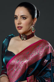 The Aqua Blossom Kundan Choker