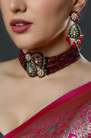 The Aqua Blossom Kundan Choker