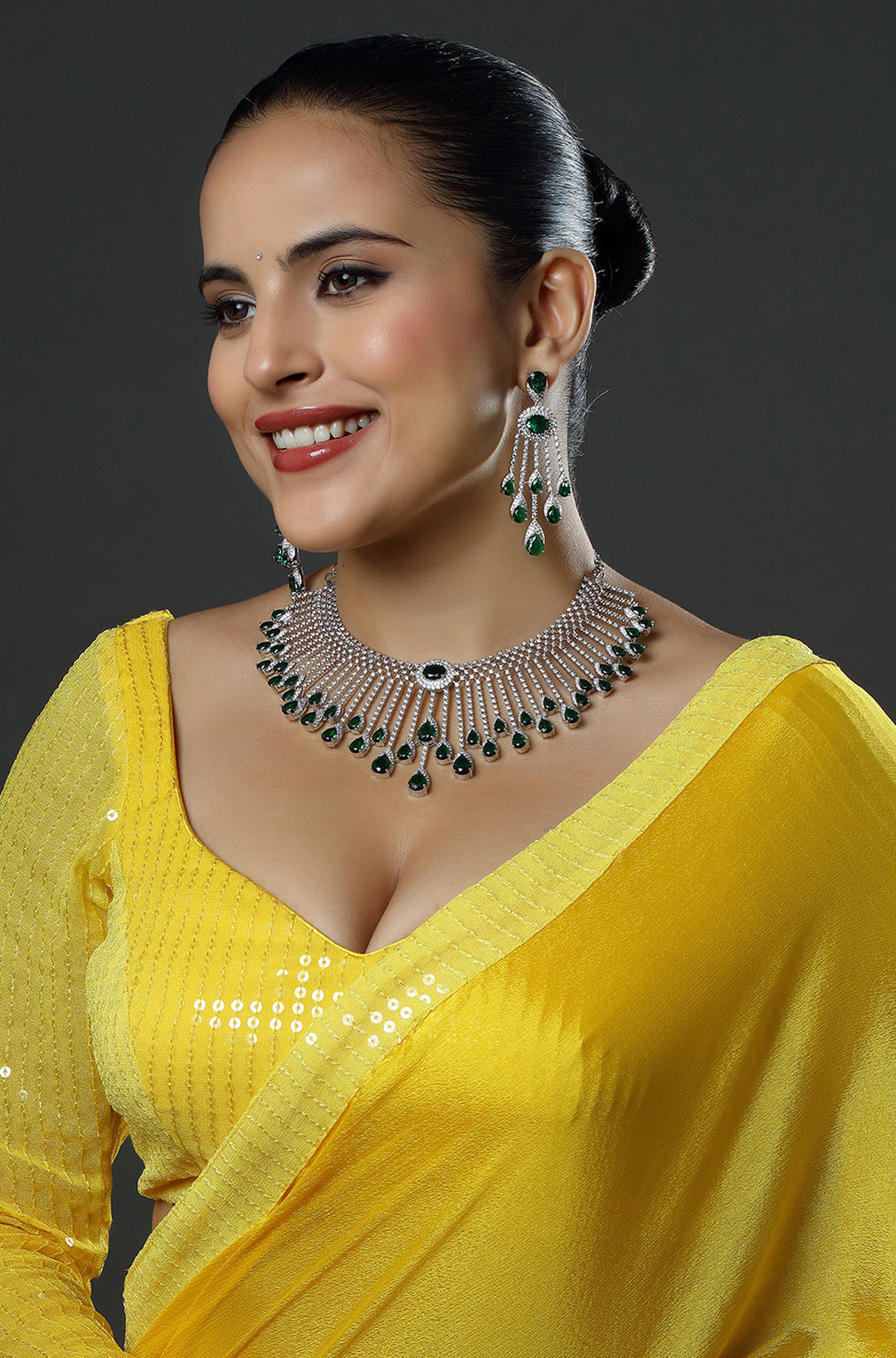 The Verdant Radiance Necklace & Earrings