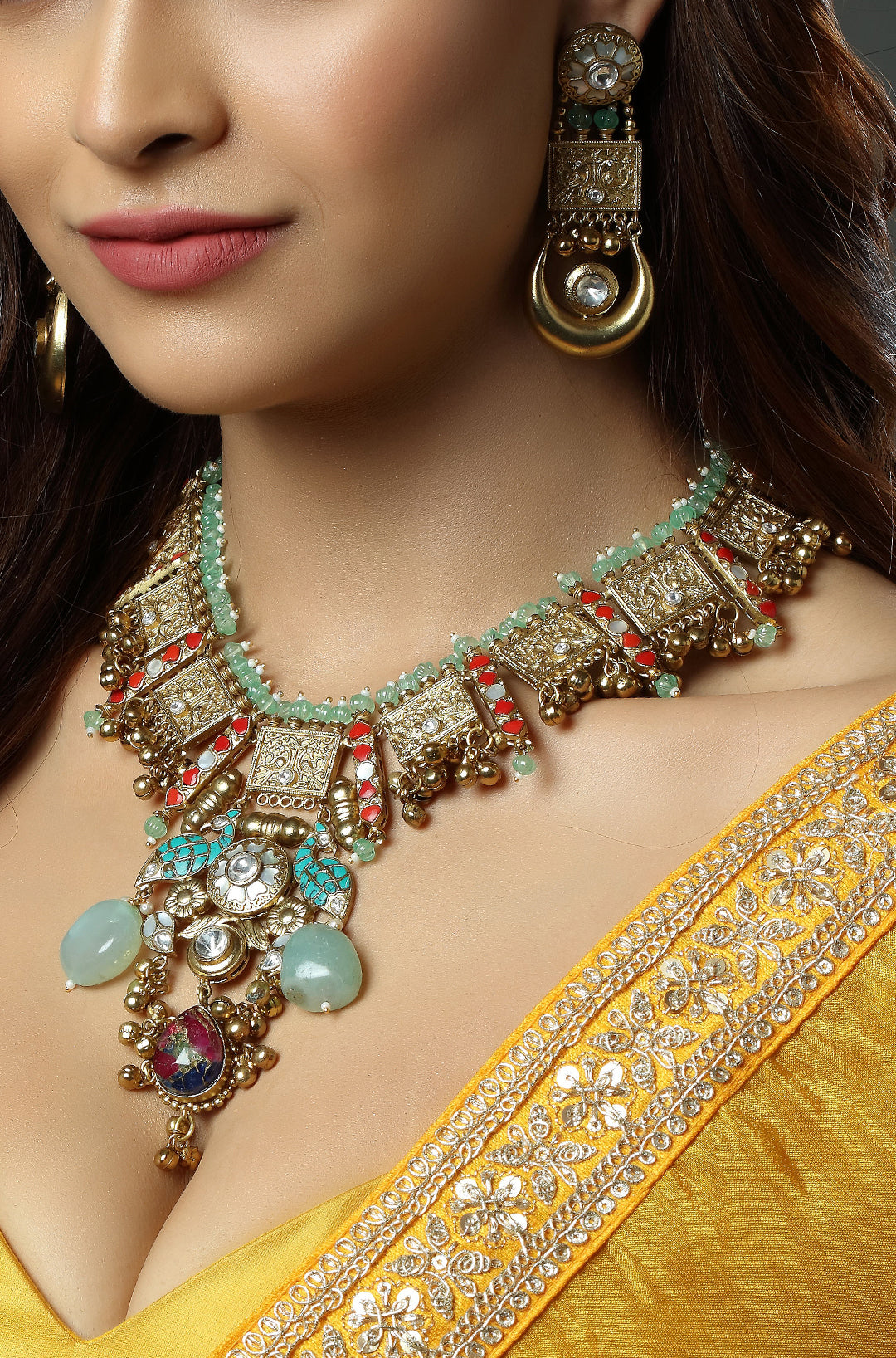 Turquoise Mughal Masterpiece Necklace