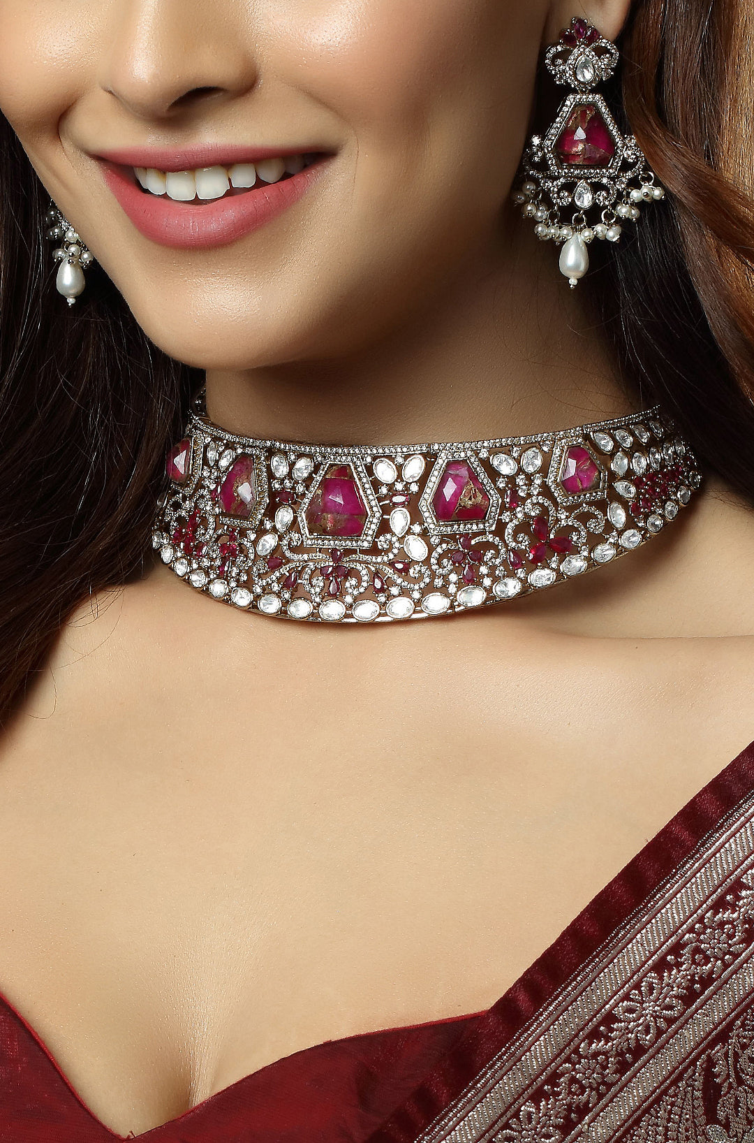 Royal Scarlet Ensemble Necklace