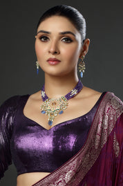 Mewari Lilac Ensemble Necklace