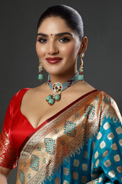 The Azure Oasis Kundan Choker Necklace