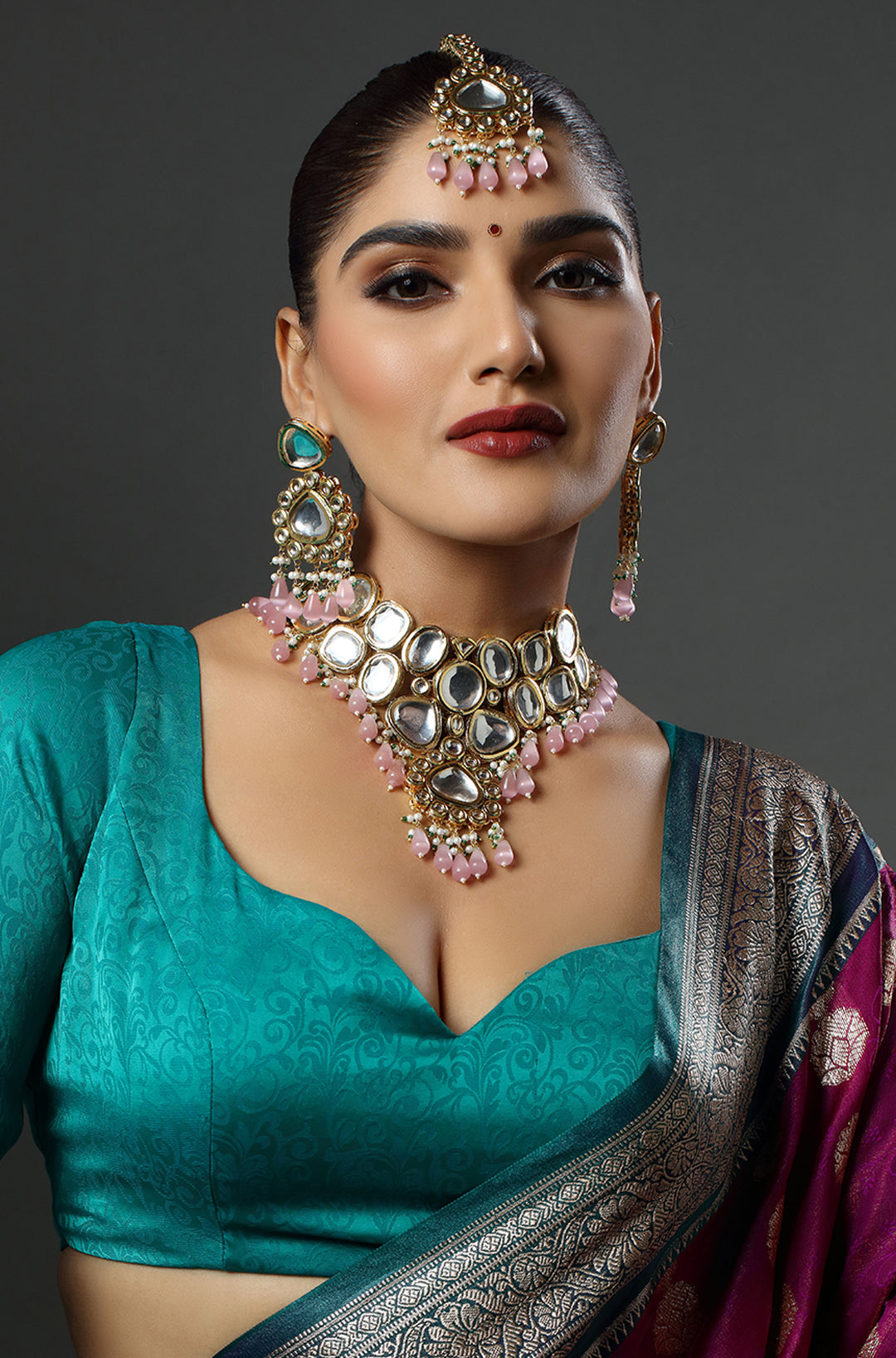 The Rose Blush Kundan Bridal Necklace