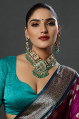 The Turquoise Garden Kundan Choker Necklace