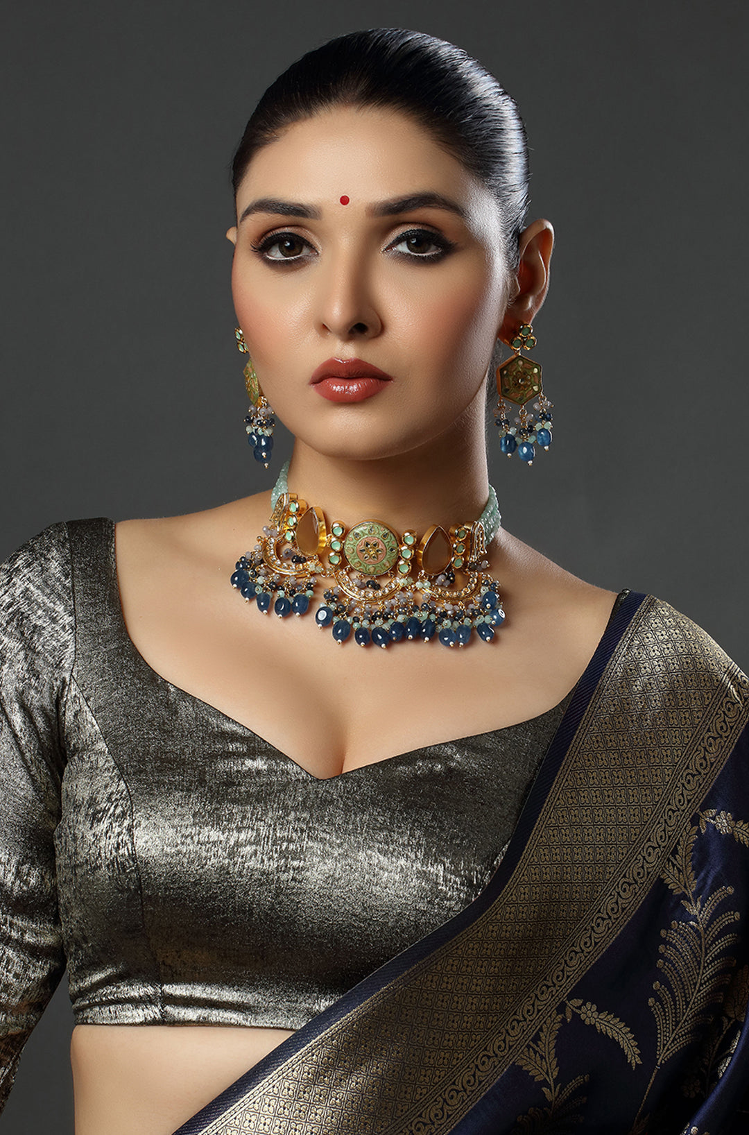 The Aegean Oasis Kundan Choker Necklace