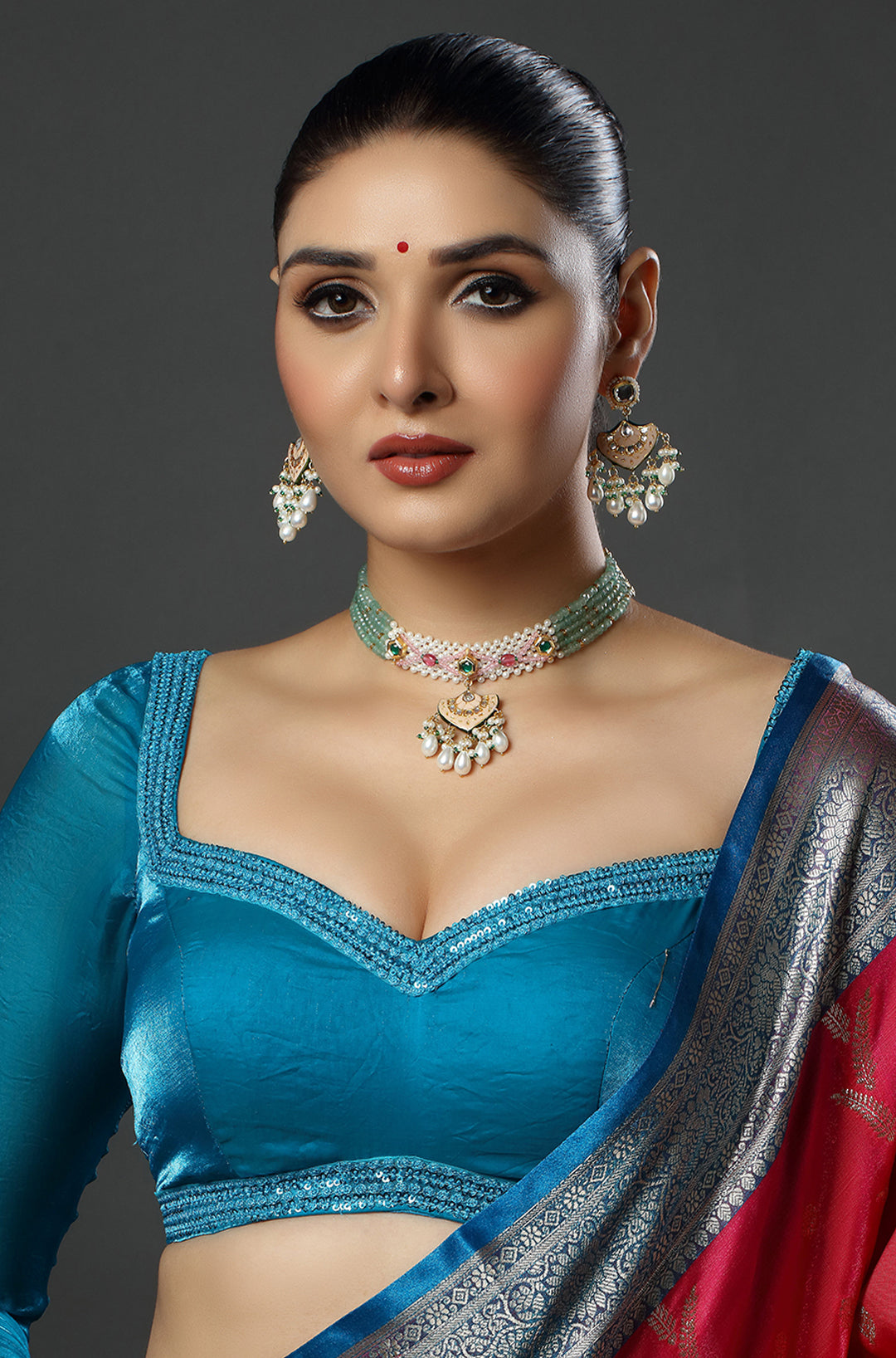 The Pastel Meadow Kundan Choker