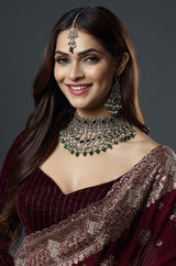 The Verdant Filigree Ensemble Necklace