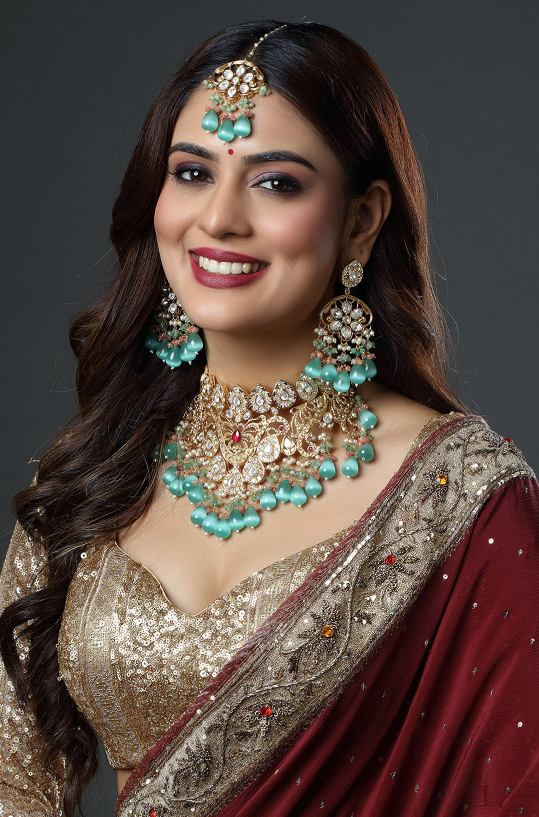 Rajputana Aqua Heritage Necklace