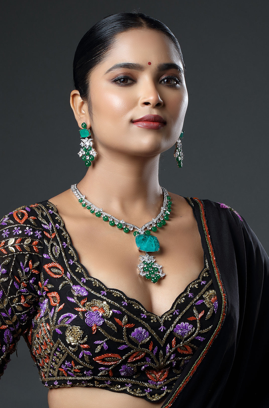 The Emerald Ice Cascade Necklace