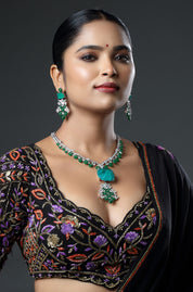 The Emerald Ice Cascade Necklace
