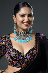 Turquoise Ruby Cascade Necklace