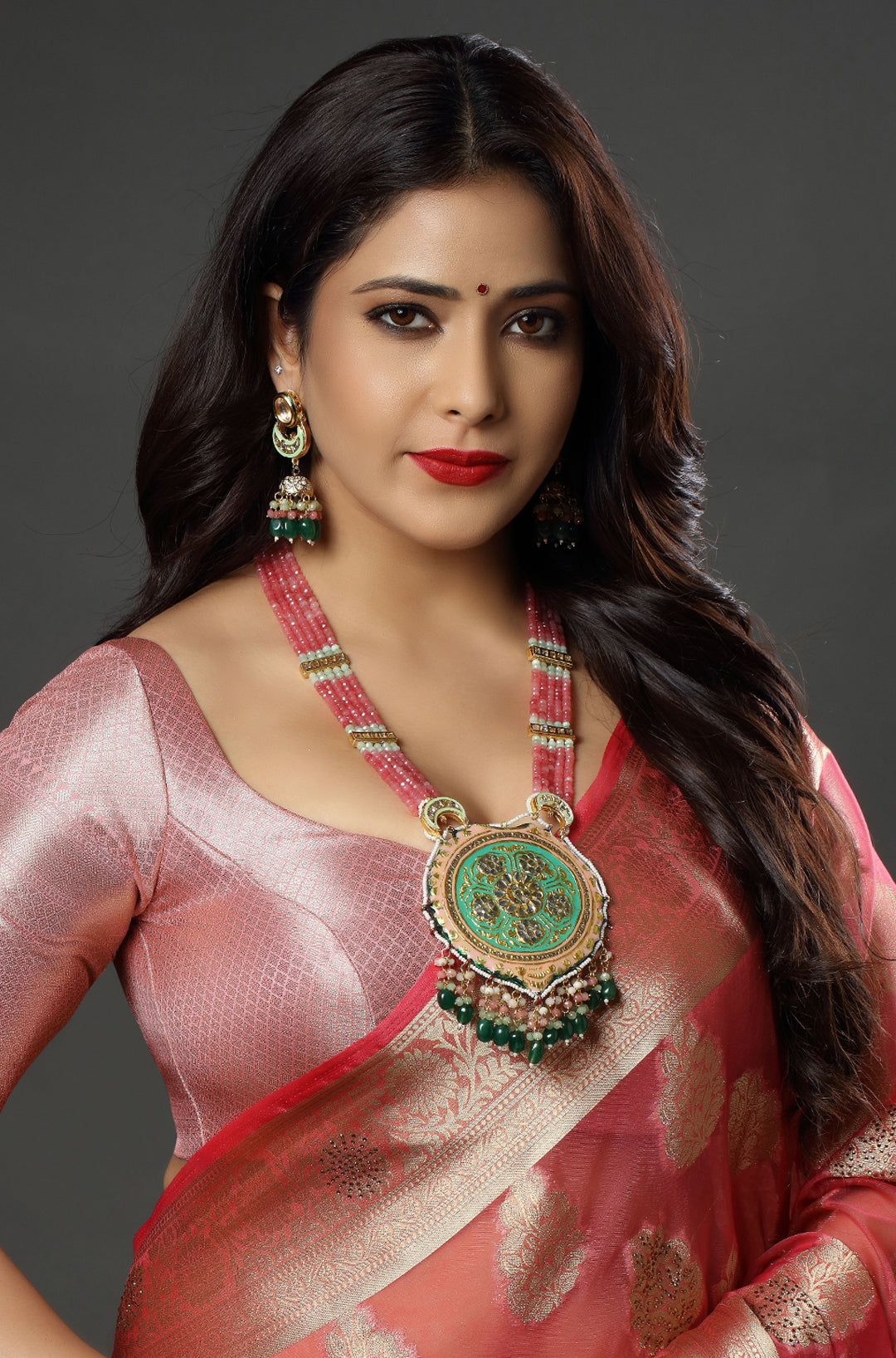 The Emerald Pink Harmony Necklace