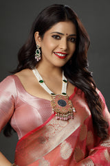 The Pink Meenakari Ensemble Necklace