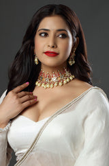 Polki Pearl Choker Necklace