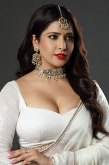 The Royal Hexagon Grandeur Necklace with Maang Tikka