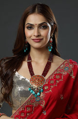 Crimson Turquoise Grandeur Necklace