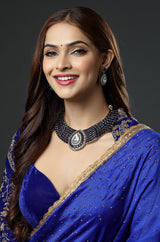 Midnight Sapphire Choker Necklace Set