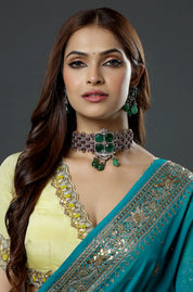 Victorian Emerald Doublet Choker Set
