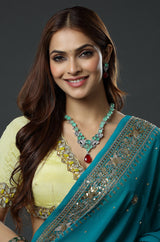 Serene Jewel Droplet Necklace