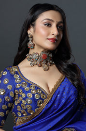 Navratna Heritage Polki Statement Choker Set