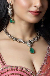 Emerald Serpent Luxe Necklace Set