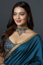 Emerald Noor Polki Cascade Choker Set