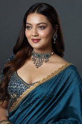 Emerald Noor Polki Cascade Choker Set