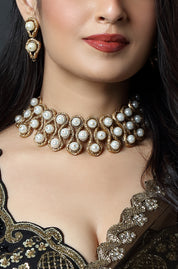 Ivory Pearl Cascade Heritage Choker Set