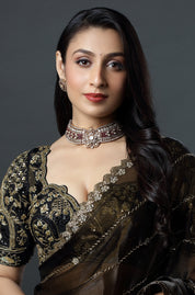 Royal Ruby Polki Floral Choker
