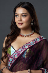 Crimson Bloom Diamond-Style Necklace Set
