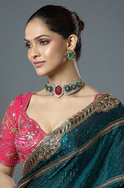 Ruby Emerald Royale Polki Choker