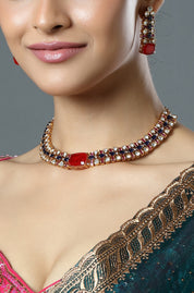 Ruby Midnight Polki Classic Choker
