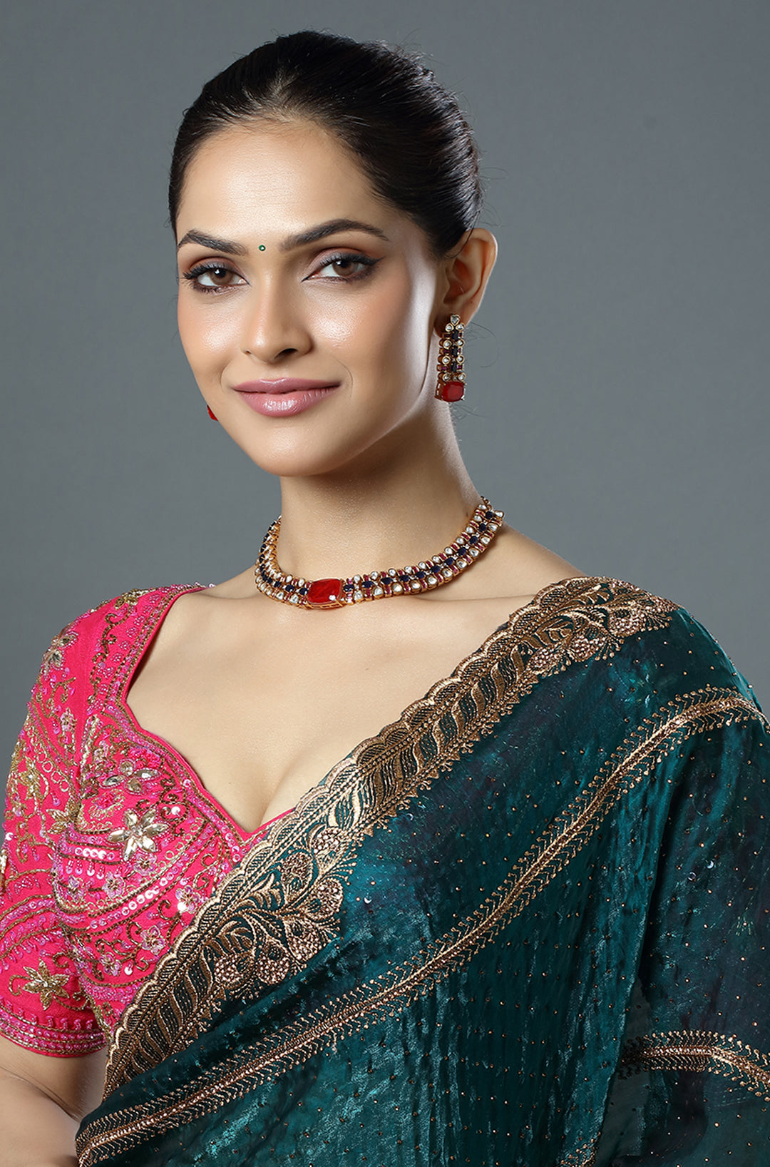 Ruby Midnight Polki Classic Choker