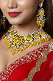 Sunlit Floral Haldi Statement Set