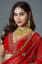 Sunlit Floral Haldi Statement Set