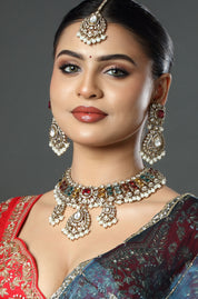 Royal Polki Multicolor Bridal Choker Set