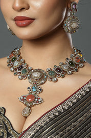 Vintage Navratna Antique Necklace Set