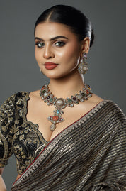 Vintage Navratna Antique Necklace Set