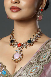 Antique Multistone Heritage Necklace Set