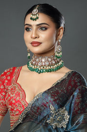 Emerald Polki Bridal Choker Set