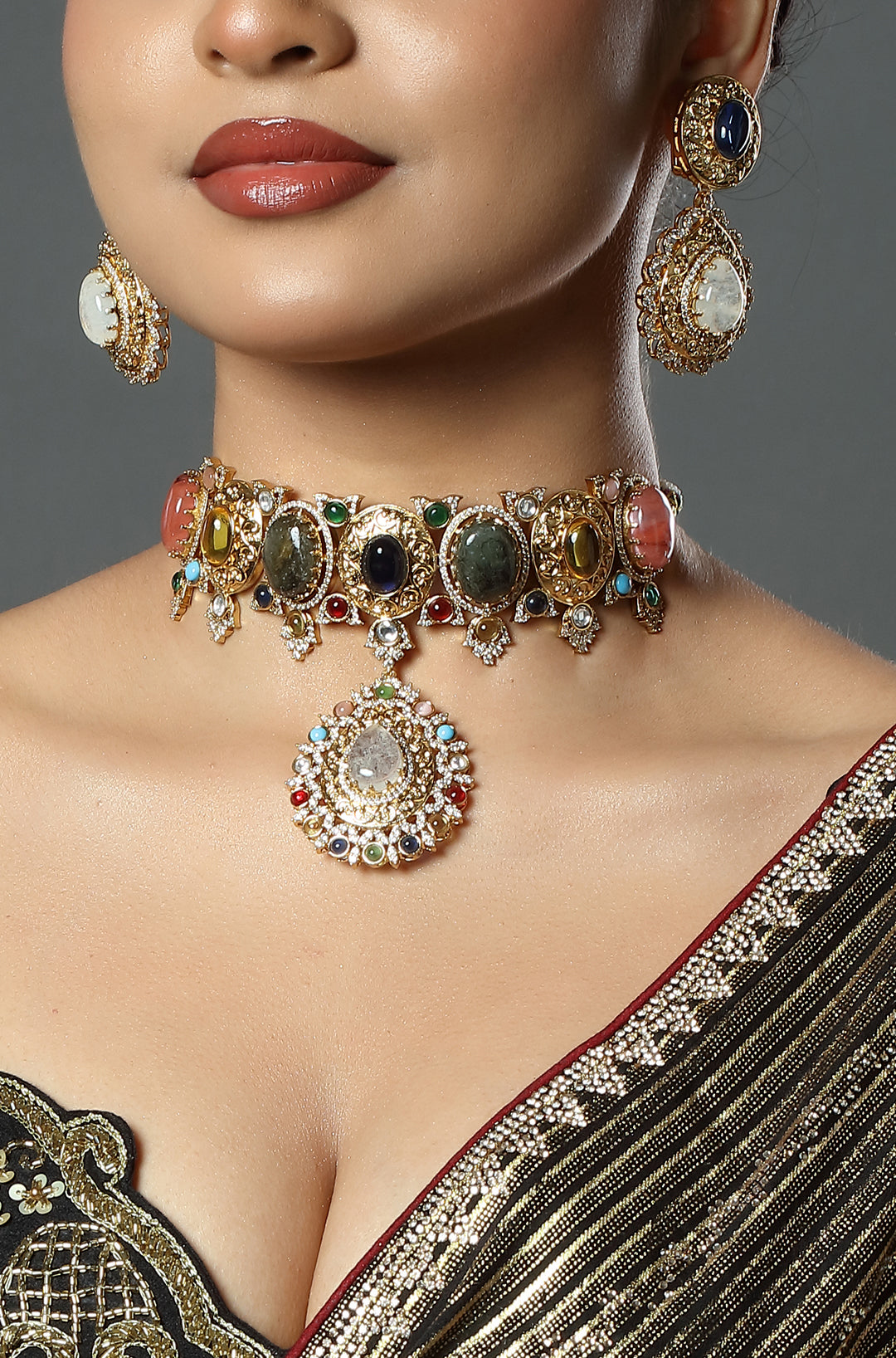 Vintage Multistone Choker Set