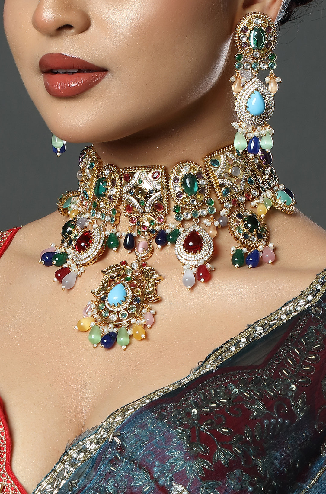 Heritage Multicolour Kundan Choker Set