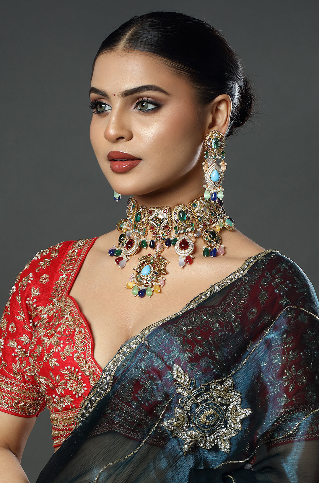Heritage Multicolour Kundan Choker Set