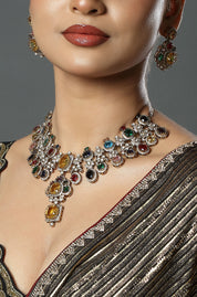 Luxury Multicolour Drop Necklace Set