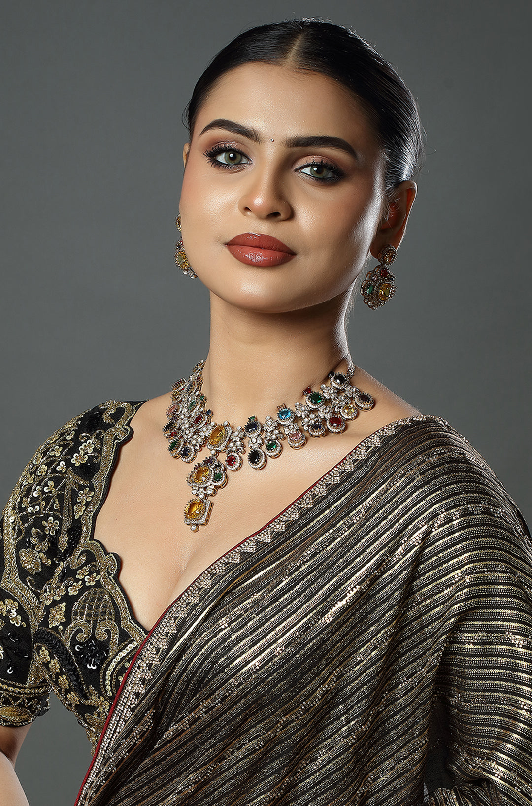 Luxury Multicolour Drop Necklace Set