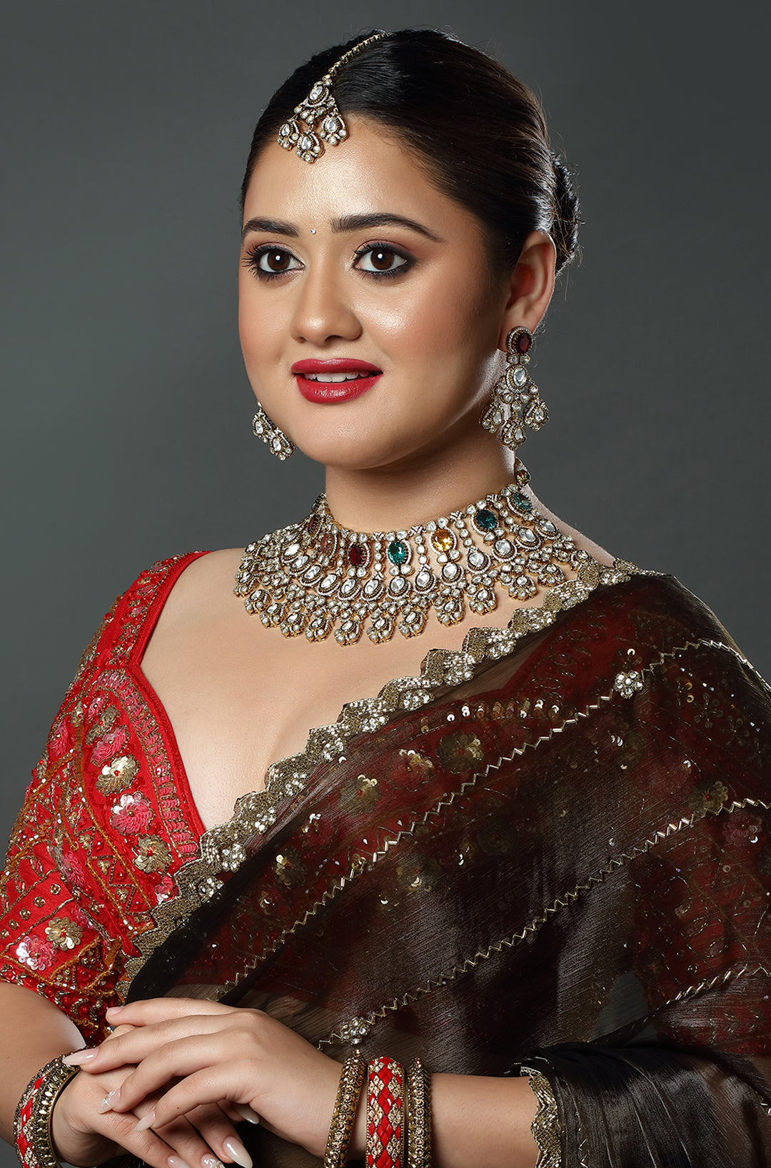 Royal Polki Multicolour Choker Set