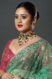 Navratna Heritage Statement Choker Set
