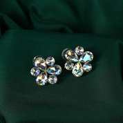 Crystal Studded Flower Earring