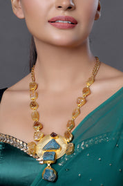 Crystal Necklace with Gold Plated Pendant